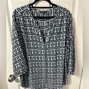 NYDJ Blue flowy blouse